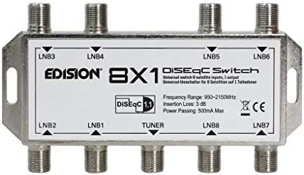 EDISION DISEQC 8x1, Commutateur DiSEqC 8/1, 8 sat to 1 stb Fiche Technique et Prix au Maroc