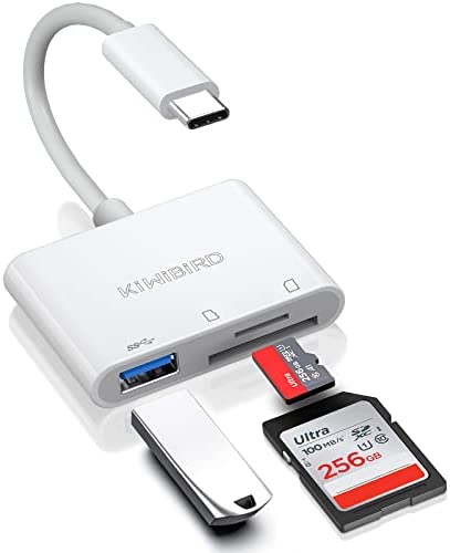 KiWiBiRD USB C Lecteur de Carte SD, Adaptateur Micro SD vers Type C OTG pour Cartes SDHC SDXC TF UHS-I Compatible avec MacBook Air Pro iPad Pro Air 2020/2021 iPad Mini 6 Galaxy S20/S21 Xiaomi Redmi Fiche Technique et Prix au Maroc