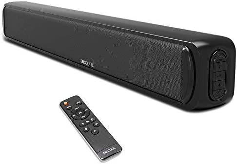 MRCOOL Soundbar Bluetooth 5.0, Haut-Parleur Sound Bar avec 3D Surround Son pour TV et Home Cinéma (AUX / Coaxial / HDMI ARC / Optisch / USB Connection) Fiche Technique et Prix au Maroc
