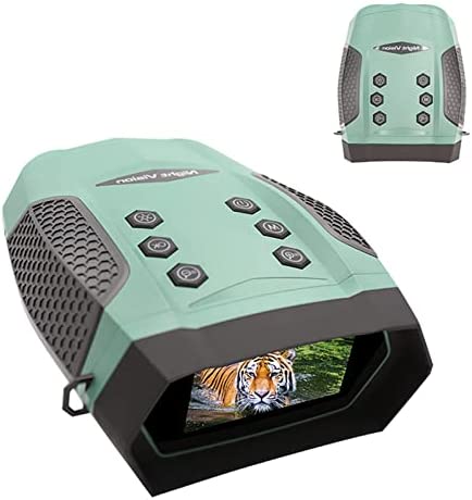 GIZMIT Vision Nocturne Binoculaire, Verres de Vision Nocturne avec écran LCD TFT 3 ”et Photo et vidéo, Zoom numérique 8X, pour Adultes et Enfants, ornithologie, Chasse, Observation de la Faune,Green Fiche Technique et Prix au Maroc