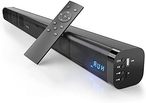 Barre de Son 2.0 canaux, Smaldy 80 DB Haut-Parleur 31 Pouces Bluetooth 5.0 avec Basses intégrées, DSP pour TV (avec AUX, USB, Connexion Optique) Home cinéma, fête - ODINE Fiche Technique et Prix au Maroc