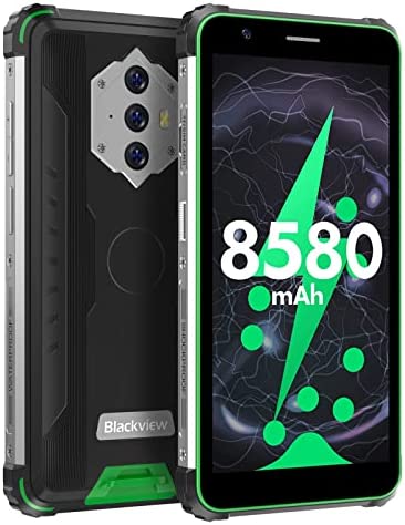 8580mAh Telephone Portable Incassable, Blackview BV6600 Smartphone Incassable 4G, 4Go+64Go/SD-256Go, Charge rapide 18W, 16MP+8MP, Écran 5.7"HD+, Dual SIM+5G WIFI/NFC/Face ID/OTG/GPS/2 Ans de Garantie Fiche Technique et Prix au Maroc