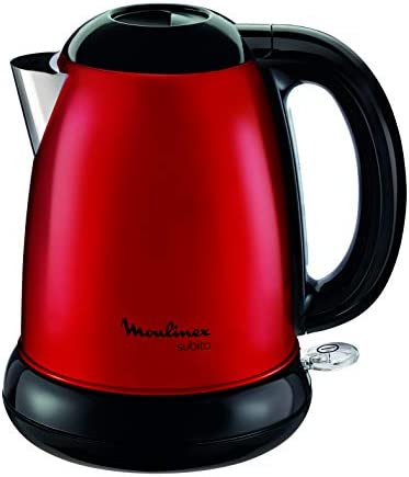 MOULINEX Bouilloire SUBITO rouge 1,7L Inox Bouilloire sans fil Résistance cachée Niveau d'eau visible BY540510 Fiche Technique et Prix au Maroc