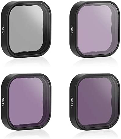 AuyKoo 4 PCS Filtres d'Objectif Filtres Densité Neutre ND8 ND16 ND32 CPL Polariseur pour GoPro Hero 9 Hero 10 Black Hero 11 Black Objectif de Caméra Fiche Technique et Prix au Maroc