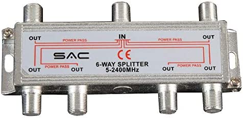 AE5356 Répartiteur d'intérieur 6 voies (5-2400 MHz) | Équipement répartiteur de signal antenne / satellite Fiche Technique et Prix au Maroc