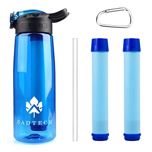 Gourde Filtrante Eau non Potable 2 Filtre Eau Survie Purificateur d'eau Nomade Charbon Actif Coton Médicale Gourde Sport Etanche Réutilisable sans BPA Paille Filtrante Survie Bouteille Filtrante Fiche Technique et Prix au Maroc