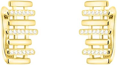 SOFIA MILANI - Boucles d'Oreilles pour Femme en Argent 925 - avec Pierres de Zircon - Clou d'Oreille en Forme de Grille Fiche Technique et Prix au Maroc