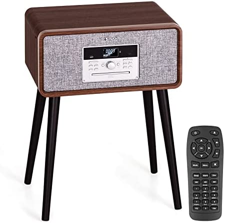 Auna Platine Vinyle Bluetooth, Tourne Disque Vinyle CD & USB avec Haut Parleur, Tourne-disques Audio Vinyle 33 Tours, Chaine HiFi avec Platine Vinyle, Lecteur Vinyles Vintage, Meuble Platine Vinyle Fiche Technique et Prix au Maroc