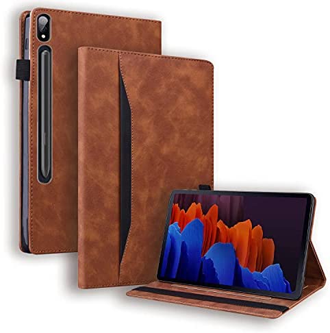Coque pour Samsung Galaxy Tab S7 11'' 2020 Étui SM-T870/875 Cuir PU Housse Flip Portefeuille Cover Coque de Protection avec Support et Veille/Réveil Auto pour Galaxy Tab S7 11 Pouces, Marron Fiche Technique et Prix au Maroc