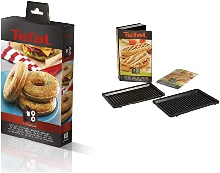 Tefal XA801612 Snack Collection Pl Bagels Eu Accessoire pour Donuts & Coffret Snack Collection de 2 plaques grill-panini + livre de recettes XA800312 Fiche Technique et Prix au Maroc