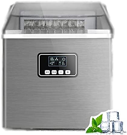 Machine à glaçons, 55Lbs/24H Machines à glaçons, Cube de Glace Carré Pleine Couverture Transparente Congelée pour la Maison/Magasin/Café/Magasin de Boissons Froides Fiche Technique et Prix au Maroc