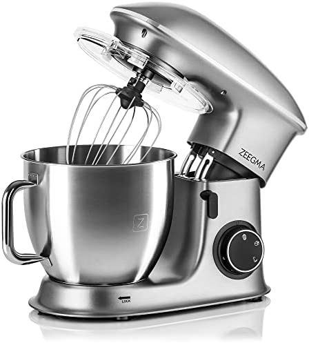 ZEEGMA Planeet Chef robot pâtissier multifonctions 2200W, machine à pétrir cuisine à pâte avec bol en acier inoxydable de 6,5 L, 7 vitesses, pétrin à pâte avec set de pâtisserie 3 pièces (Grey) Fiche Technique et Prix au Maroc