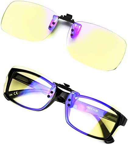 CREYESTAL Clip Anti Lumière Bleue Haute Protection, Surlunettes Filtre Ecrans pour Ordinateur Télévision Gaming Jeux Vidéo, Anti-Fatigue, Certifié CE Fiche Technique et Prix au Maroc