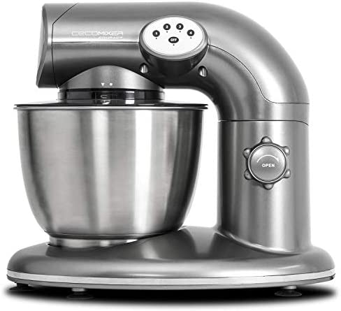 Cecotec Robot batteur pétrisseur, Cecomixer Compact, Robot multifonctions à mouvement orbital Bol en acier de 5 litres, 5 niveaux de puissance Fiche Technique et Prix au Maroc