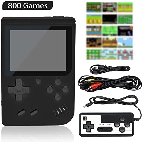 Wepai Console de Jeux Portable, 800 Jeux Classiques FC, Console retrogaming 3.0" pour Enfants, Batterie Rechargeable 1020mAh, supporte Deux Joueurs, connectable à la TV (Noir) Fiche Technique et Prix au Maroc