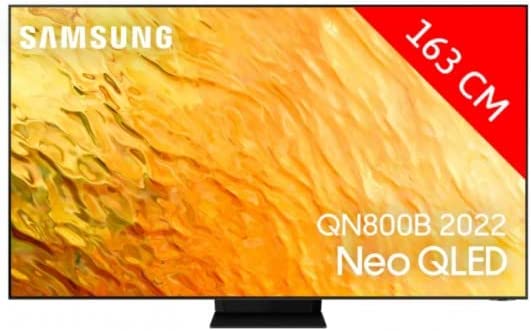 Samsung TV Neo QLED 8K 163 cm QE65QN800B 2022 Fiche Technique et Prix au Maroc