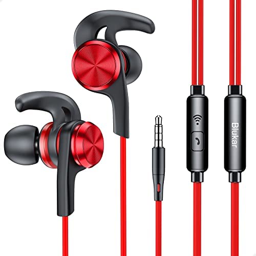 Blukar Écouteurs Filaire, Écouteurs Oreillettes Intra-Auriculaires Filaires avec Microphone Anti-Bruit Casque Stéréo Ergonomique, Deep Bass pour iPhone, Smartphones Android, MP3 etc. Fiche Technique et Prix au Maroc