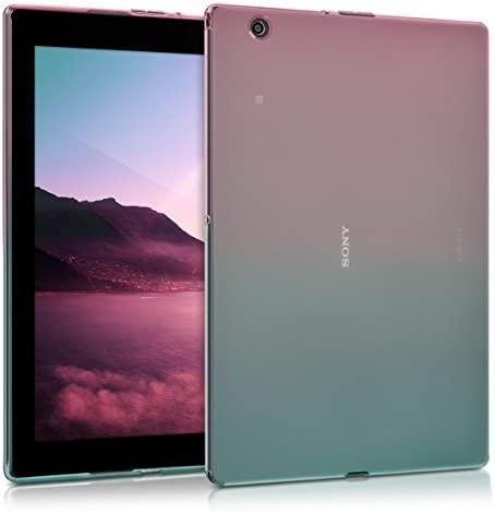 kwmobile Coque Compatible avec Sony Xperia Tablet Z4 - Coque Housse protectrice pour téléphone en Silicone Fuchsia-Bleu-Transparent Fiche Technique et Prix au Maroc