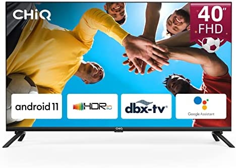 CHIQ L40G7L 40 Pouces(100cm) 2K FHD Frameless Android TV 11, HDR, DBX-TV, Smart TV, Netflix/Prime Video/Youtube, 2.4/5G Wi-FI, Bluetooth, Chromecast, Google Assistant, DVB-T/T2/S2 Fiche Technique et Prix au Maroc