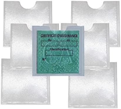 Sipany Marque Française 2 Pochettes Porte Vignette Attestation Assurance Auto Origine France PVC Transparent Autocollant Satisfaction Garantie Fiche Technique et Prix au Maroc