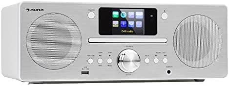 Auna Radio Portable CD, Chaine HiFi, Poste Radio Numérique Dab/Dab+/FM et Streaming, Radio Portables Stéréo LED, Écran TFT, Radio FM, MP3, AUX, Alarme de Réveil, Fixation au Mur, Alimentée au Secteur Fiche Technique et Prix au Maroc