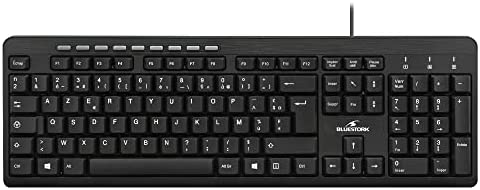 Bluestork – Clavier étendu filaire – Elégant avec 10 raccourcis multimédia – Compatible Windows – Azerty Francais Fiche Technique et Prix au Maroc