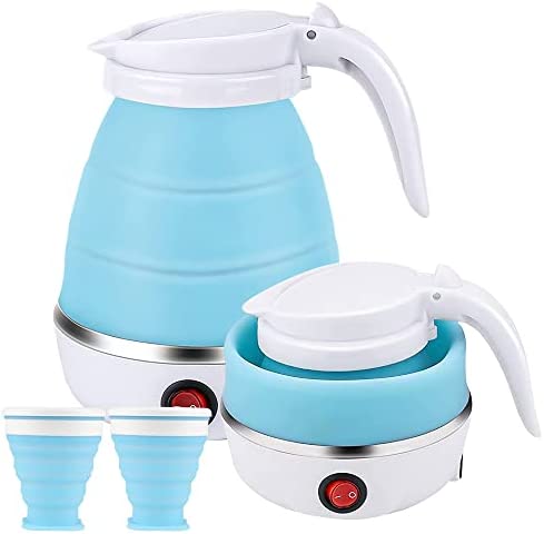 LUFEIS Bouilloire Électrique Pliable, Mini Bouilloire Electrique Portable kettle en Silicone avec Fonction de Cuisson Rapide 0,6 l Bouilloire 2 Tasses Pliables, Bouilloire Pliable Camping pour Voyager Fiche Technique et Prix au Maroc