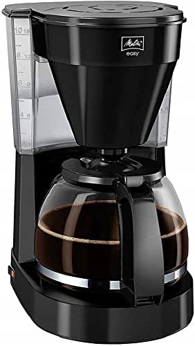 Melitta Cafetière Easy Filter avec carafe en verre, capacité 10 tasses (125 ml), noire Fiche Technique et Prix au Maroc