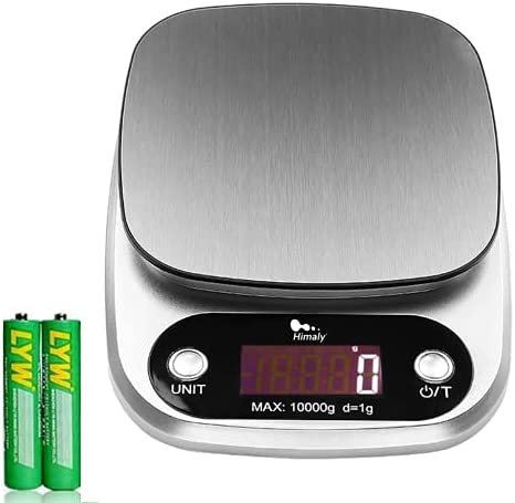 himaly Balance de Cuisine Pâtisserie Numérique - De 1g à 10kg - En Acier Inoxydable - Haute Précision - Ecran LCD, Arrêt Automatique, Batterie Incluse [Classe énergétique A+] Fiche Technique et Prix au Maroc