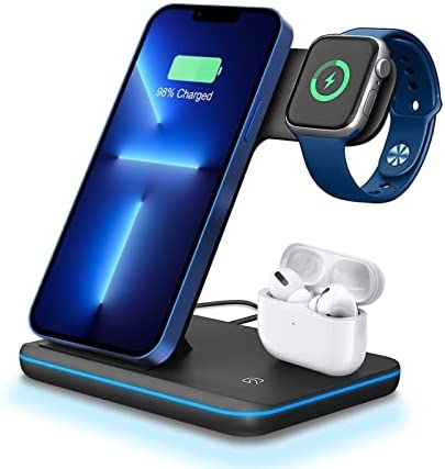 Chargeur à Induction FDGAO 3 en 1 Chargeur sans Fil 15W Rapide Station de Charge Compatible avec iPhone 14 Pro Max/13 Pro/12/11/XS/XS Max/XR/X/8; Apple Watch 8/7/SE/6/5/4/3/2; AirPod 2/Pro;Samsung S21 Fiche Technique et Prix au Maroc