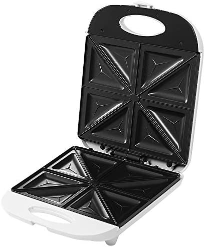 Appareil à sandwichs blanc 1000W sans BPA panini appareil cuisine croque-monsieur toast poignée machine à sandwichs Fiche Technique et Prix au Maroc