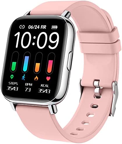 Montre Connectée Homme Femmes, 1.69" Smartwatch , Montre Intelligente 24 Modes Sportifs avec Moniteur de fréquence Cardiaque Sommeil Podomètre, Etanche IP68 Bracelet Connecté pour Android iOS, Rose Fiche Technique et Prix au Maroc