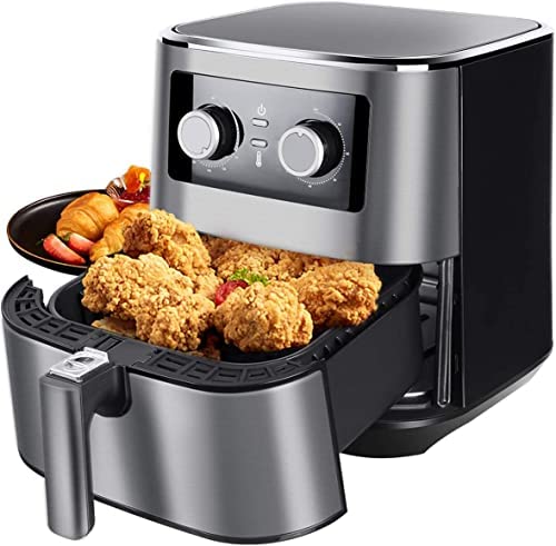 Friteuse à Air Électrique 5.5L XL avec Panier, 1700W Air Fryer, Friteuse Sans Huile Faible en Matières Grasses, Minuteur et Température Téglable Cuisson Rapide Fiche Technique et Prix au Maroc