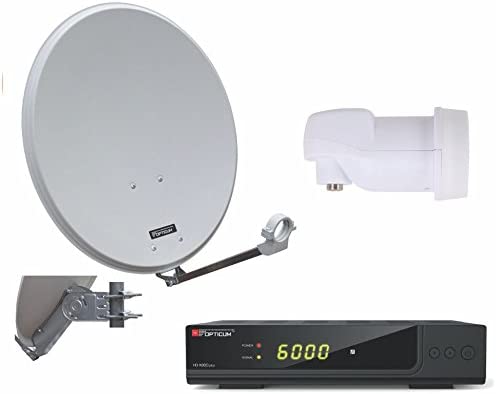 Opticum Red 1 TNA AX300 LSP-02G QA 60 Système Satellite Complet HD AX 300 Plus HDTV Récepteur (Single-LNB, QA 60 cm Antenne Aluminium) Gris Clair Fiche Technique et Prix au Maroc