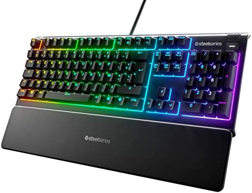 SteelSeries Apex 3 - Clavier de Gaming - Illumination RVB sur 10 Zones - Repose-Mains Magnétique Premium - Agencement Français AZERTY Fiche Technique et Prix au Maroc