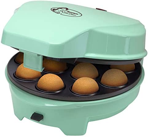 Bestron Appareil à gâteaux rétro 3 en 1 "Cakemaker", Pour faire des beignets, des muffins et des cake pop, Sweet Dreams, Revêtement antiadhésif, 700 W, Menthe Fiche Technique et Prix au Maroc