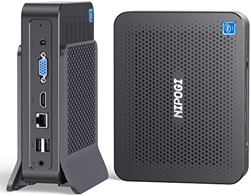 Mini PC Windows 11 Pro, NiPoGi Intel Celeron N5100 (jusqu'à 2,8 GHz) Mini PC Fanless, 8 GB RAM 256 GB M.2 SSD Mini Ordinateur, Soutien SSD 2,5", WiFi 5, BT 4.2, Double Affichage, Mini Home Office PC Fiche Technique et Prix au Maroc