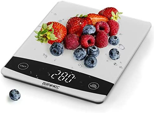 Duronic KS1009 Balance de cuisine - Balance haute précision avec affichage numérique - Portée 1 g/10 kg - Plate-forme en verre - Fonction Tara - Idéal pour la cuisine et la pâtisserie Fiche Technique et Prix au Maroc