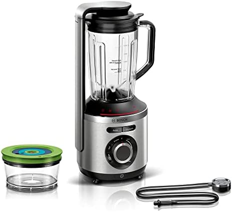 Bosch MMBV622M – Blender sous vide VitaPower Série 8 – Grande préservation des vitamines – Gourde to go avec valve sous-vide – Capacité de 1,5 L – Puissance de 1000 W – Couleur : Argent/Noir Fiche Technique et Prix au Maroc
