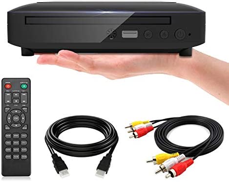 Lecteur DVD pour TV, 1080P HD, Sortie HDMI/AV/USB, Prise en Charge de Tous Les Disques de Région, Comprend Un câble AV/HDMI et Une Télécommande Fiche Technique et Prix au Maroc
