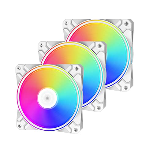 DeepCool CF120 PLUS WH, Ventilateur de boîtier et ventilateur de refroidissement PWM PC, 3 x 120 mm, ventilateur de refroidissement LED, ventilateur 5 V 3 broches ARGB, blanc Fiche Technique et Prix au Maroc