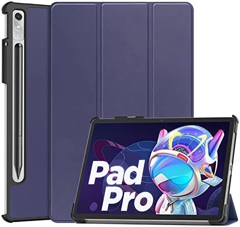 GMUJIAO Cover Compatible avec Lenovo Tab P11 Pro Gen 2 11.2 inch,Étui de Téléphone en Cuir PU Ultra Mince avec Fonction de Support avec Trois Supports Pliants [Anti-Chute]-Bleu Marin Fiche Technique et Prix au Maroc