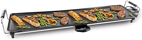 MaxxHome Teppanyaki Plaque, Plaque de cuisson électrique, Plaque de cuisson XXL, Gril de table, Couche antiadhésive, 1800 W Fiche Technique et Prix au Maroc