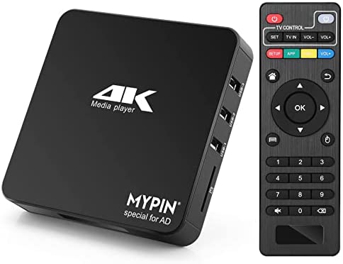 Lecteur Multimédia 4k HDMI, MYPIN HD Media Player TV HDMI Soutien 8TB HDD/ Clé USB 256G /Carte SD et Sortie HDMI / AV pour HDTV/PPT MKV AVI MP4 H.265 Fiche Technique et Prix au Maroc
