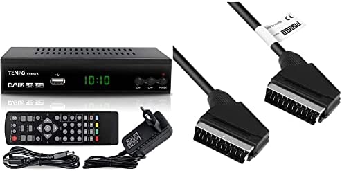 Tempo 4000 Decodeur TNT HD pour TV / Full HD Decodeurs TNT Peritel / HDMI Décodeur, Demodulateur, Recepteur & mumbi 07480 - câble péritel Prise péritel 21 Broches à mâle 21 Broches, 1,40 m Fiche Technique et Prix au Maroc