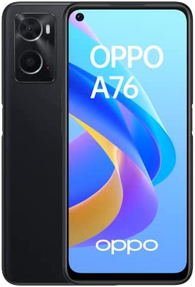 OPPO A76 - Smartphone 4G Débloqué, 4 Go RAM + 128 Go Extensible, Écran Confort 90Hz + Capteur Frontal 8 MP, Batterie 5000 mAh, Jusqu’à 2,5 Jours d’autonomie, Noir [version FR] Fiche Technique et Prix au Maroc