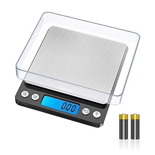 GRIFEMA GA2003 Balance de Cuisine Électronique de Haute Précision 500g/0,01g avec Écran LCD Rétroéclairé, 6 Unités et Fonction Tare Acier Inoxydable Digital Balance de Alimentaire Multifonctionnel Fiche Technique et Prix au Maroc