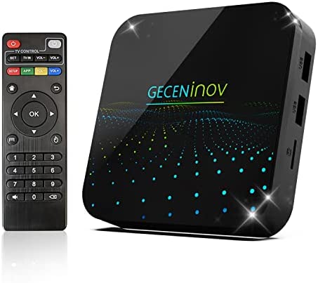 Android TV Box 10.0, Smart TV Box 4k avec 2GB RAM 16GB ROM H616 Quad-Core 64-Bit Arm Cortex-A53, Android TV Boîtier 2.4G/5G Dual WiFi 10/100M Ethernet, Supporte H.265/4K Ultra HD/3D/BT 5.0/HDMI 2.0 Fiche Technique et Prix au Maroc