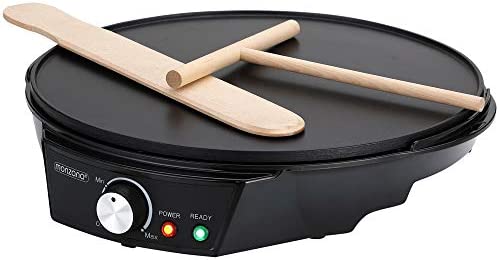 Crêpière électrique 1200W Ø30cm appareil à crêpes plaque antiadhésive spatule râteau sans BPA machine crêpe cuisine Fiche Technique et Prix au Maroc