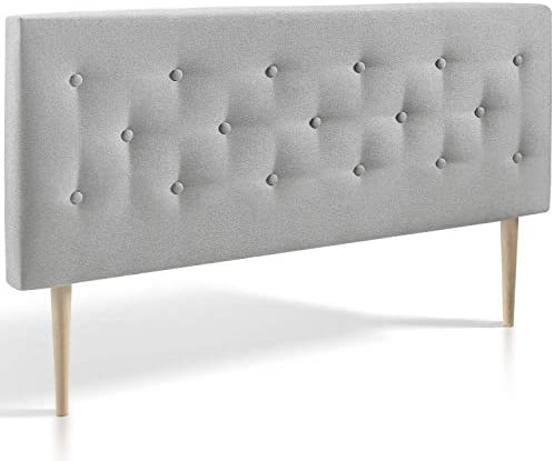 marcKonfort Tête de lit Oslo 160X100 cm, capitonnée Tissu Grey, L'épaisseur Totale de 8 cm Fiche Technique et Prix au Maroc